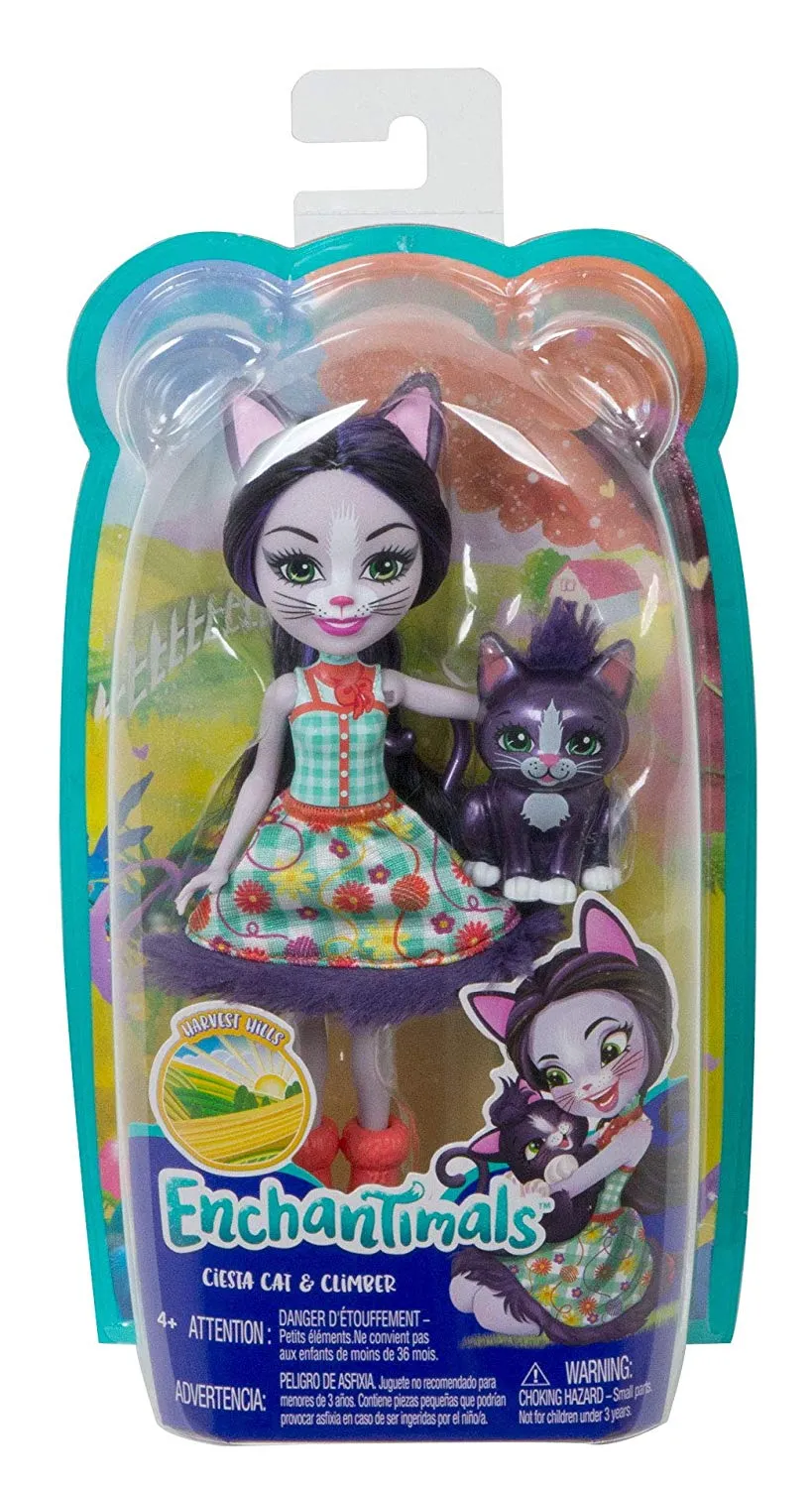 Enchantimals Ciesta Cat Doll and Climber Animal Friend Figure